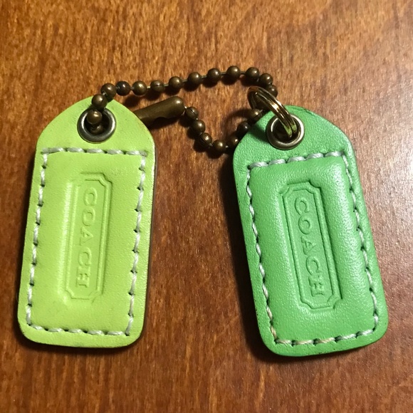 Coach Green Leather Bag Tags/Hang Tags - Picture 2 of 11
